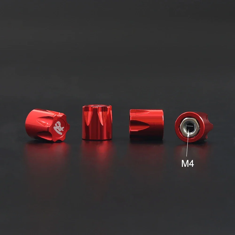 Kim Loại Bánh Trung Tâm Nắp Chống Bụi Tai M4 Hạt 4 Cho 1/10 RC Xe Bánh Xích Xe Trục SCX10 D90 TRX4 TF2 CC01 Capra Nâng Cấp