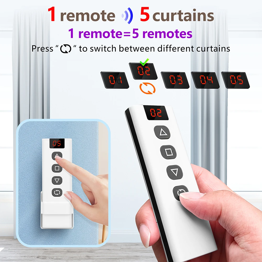 Умный переключатель Wi-Fi RF Curtain, модуль Tuya Smart Life для жалюзи на роликах, пульт дистанционного управления 5-в-1, таймер, Google Home Alexa