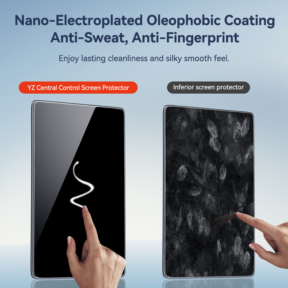 Protetor de tela de vidro temperado yz para tesla modelo 3 y console central antirreflexo filme hd proteção de tela acessórios