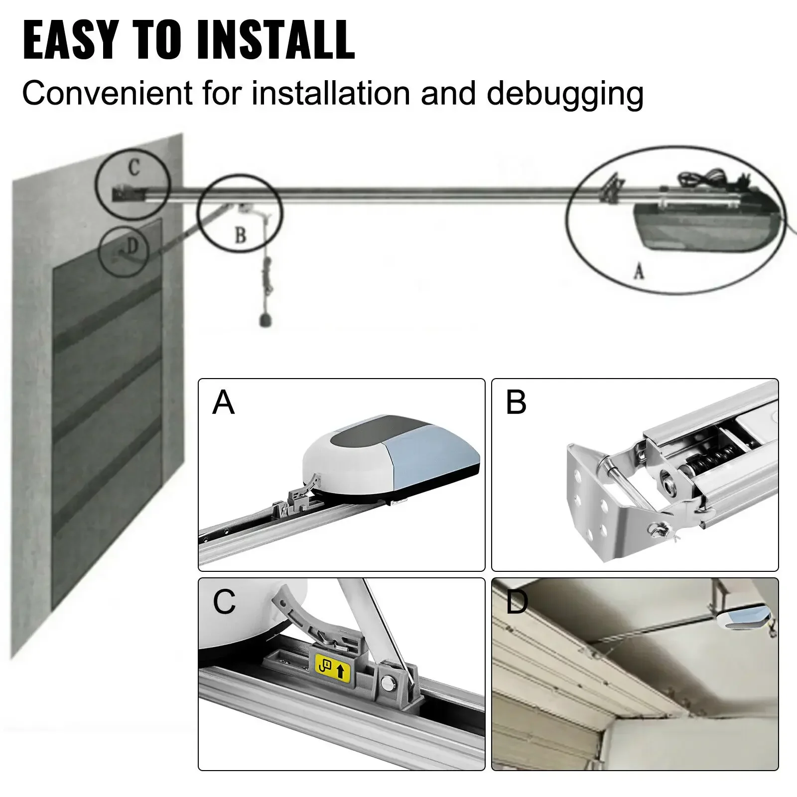 Sihao Electric Operator Gate Automatic Garage Door Opener With Remote Control 800N1000N Pulling Force Automatic Gates For Hotel