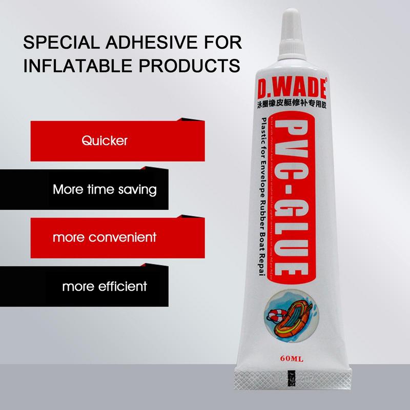 Pegamento adhesivo de PVC para reparación de barcos inflables, tubos de pegamento para reparación SUP, tabla de Paddle para bote inflable, pegamento para reparación de tubos de Kayak, 60/120ML