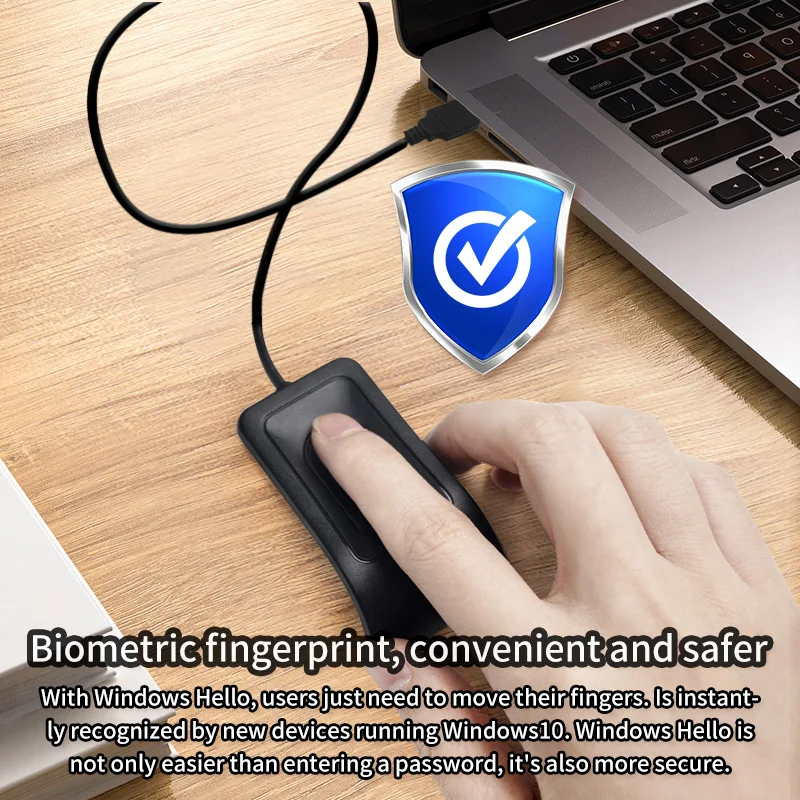 Biometric Fingerprint Login USB Reader Scanner Module Device For Windows 10 11 Hello Biometrics Security Key Safe Account Login