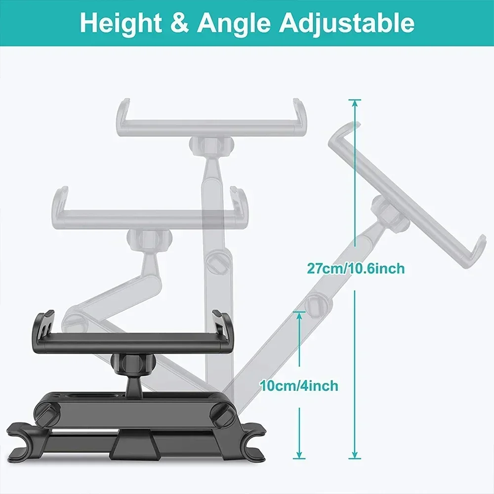 Telescopisch auto-achterkussen Telefoonhouder Tablet Autostandaard Hoofdsteun achterbank Montagebeugel voor tablet enz. Voor Apple Samsung