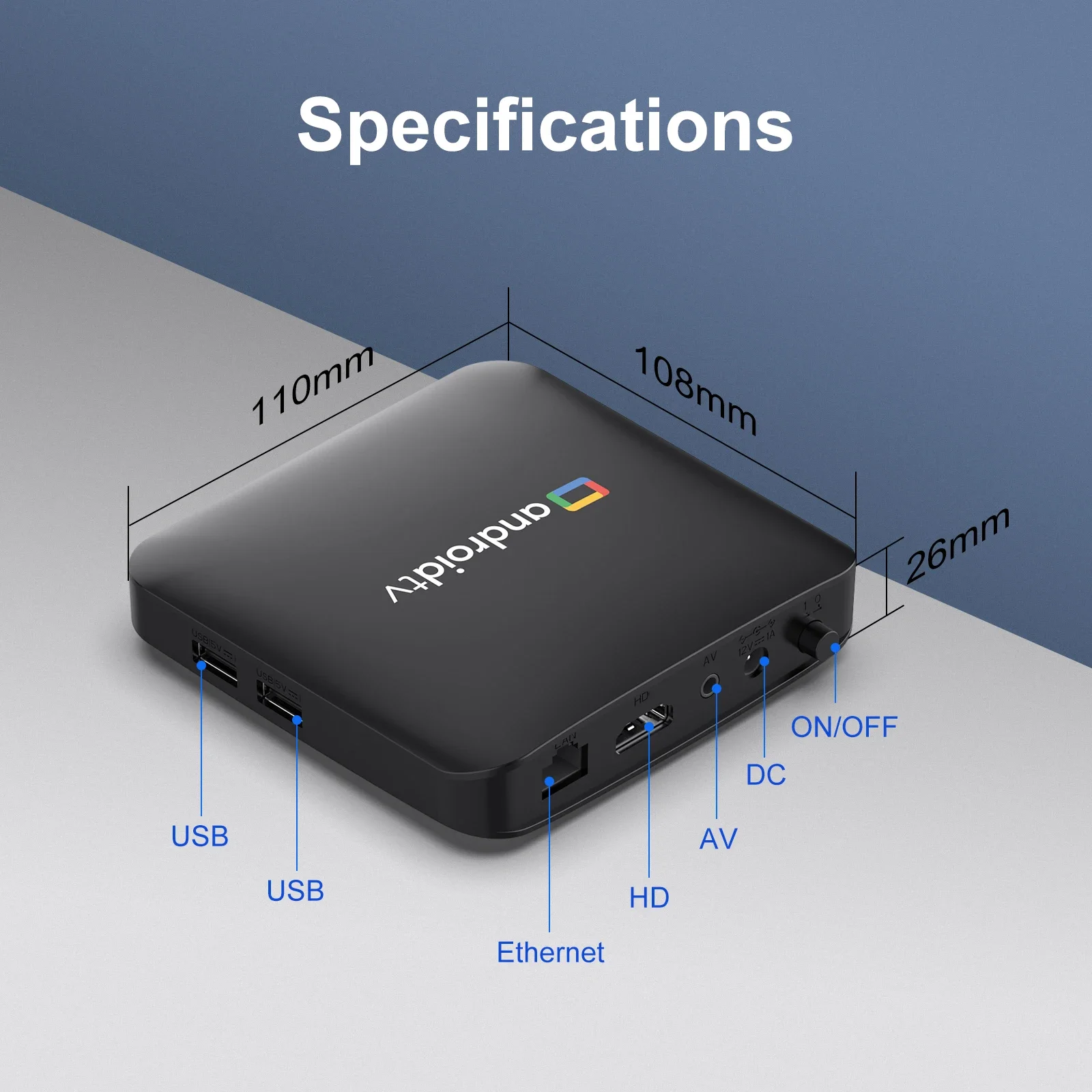 H96 MAX Amlogic S905L3 Androidtv 14.0 AI TV Box  4K Video Decording 2.4G/5G WiFi BT4.0+ Google Voice Assistant Home Set Top Box