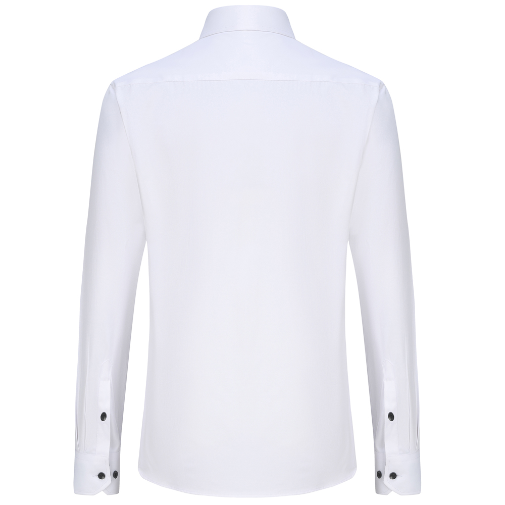 Camisa masculina semi-forma de manga comprida combinando com cores, confortável, ajuste regular, camisas clássicas com botões para atividades de negócios