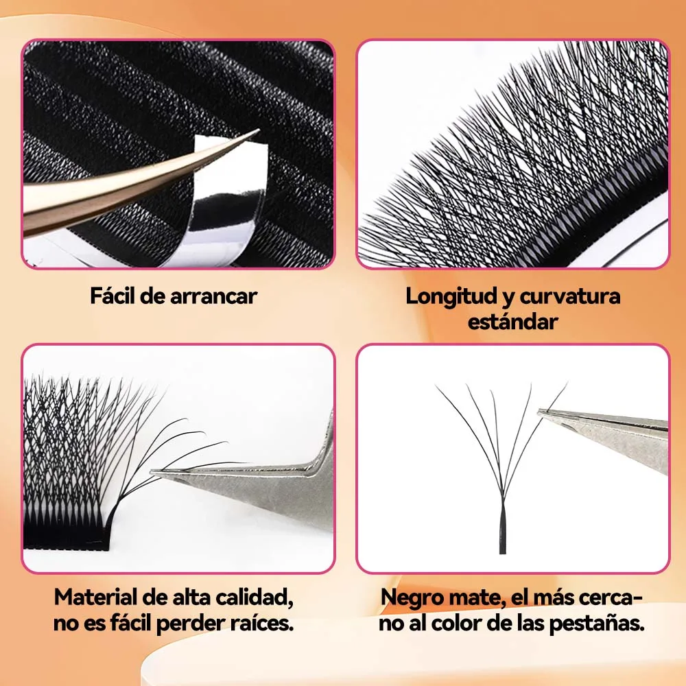 FADVAN YY/3D/4D/5D/6D pestañas en forma de W M/C/D rizo prefabricado volumen Fans pestañas postizas de visón volumen brasileño pestañas YY suaves naturales