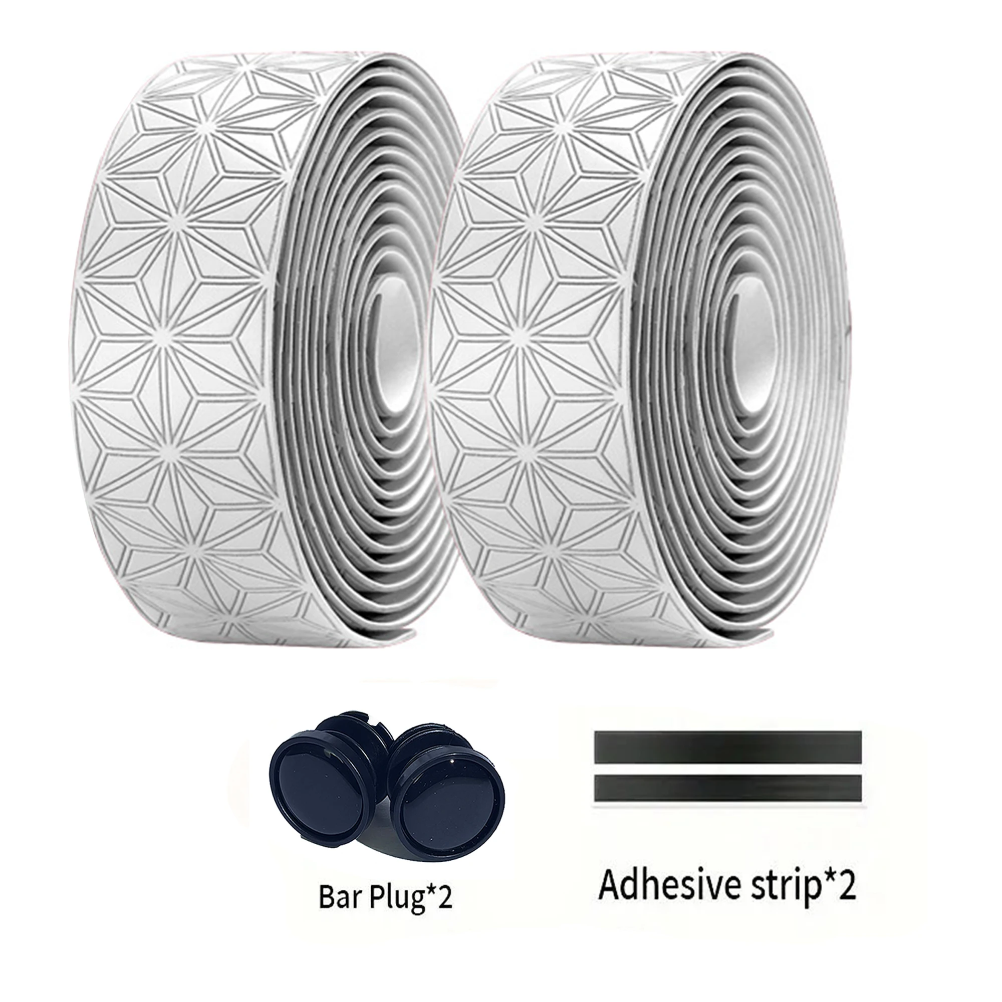 1 คู่ Anti-SLIP แผนที่จักรยานเทปพันแฮนด์ PU Shock Handle Bar เทป W/ปลั๊กปลายบาร์