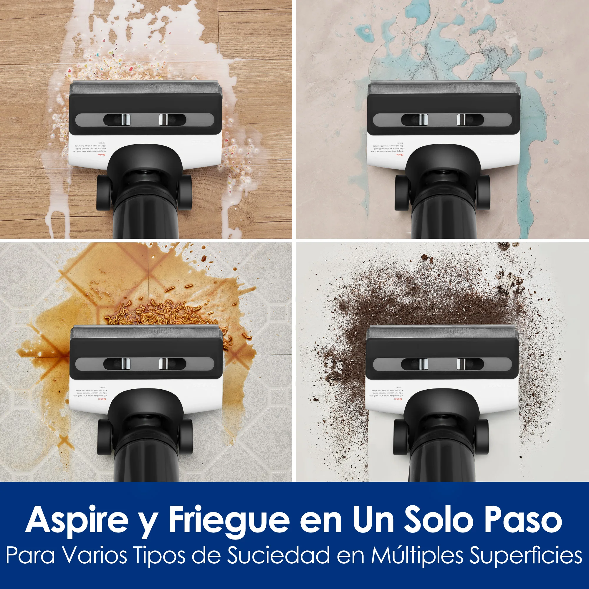 Tineco Floor One S6 – Lavadora de Pisos Inalámbrica Todo en Uno, Limpieza de Bordes de Doble Cara, Tiempo de Funcionamiento Largo, Ideal para Suciedad Pegajosa/Pelo de Mascotas, Autolimpieza