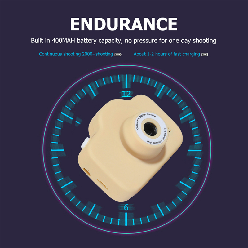 Câmera Digital Dupla para Crianças, Câmera de Vídeo Brinquedos, Mini Cam, Display Colorido, Presente de Aniversário Infantil, HD 1080P