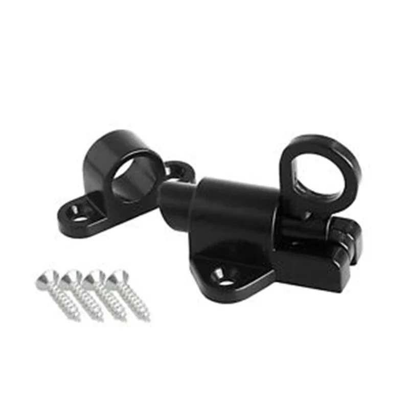 Automatic Door Bolt Latch Home Window Gate Security Pull Ring Spring Bounce Door Bolt Automatic Latch Lock  aluminum door latch
