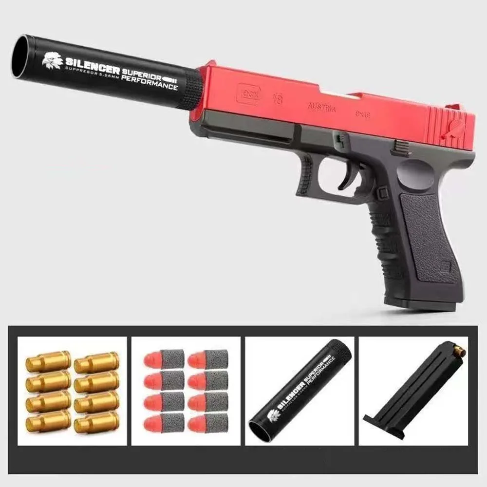 Shell Ejection Toy Gun with Soft Bullet Toy Guns for Boys Educational Model Greats Gifts for Kids Age 5+