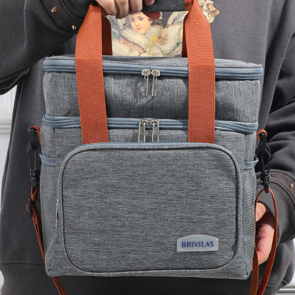 Fashion Crossbody Insulated Lunch Bag – Large Capacity Thermal Food Organizer for Business & Daily Use