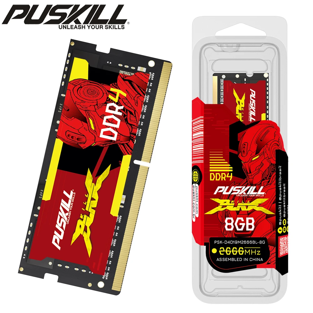 PUSKILL DDR4 Notebook Ram DDR3L 32GB 16GB 8GB 4GB 1,2 V 3200MHz 2666MHz 2400MHz 1,35V 1600MHz 1333MHz Sodimm memoria para ordenador portátil