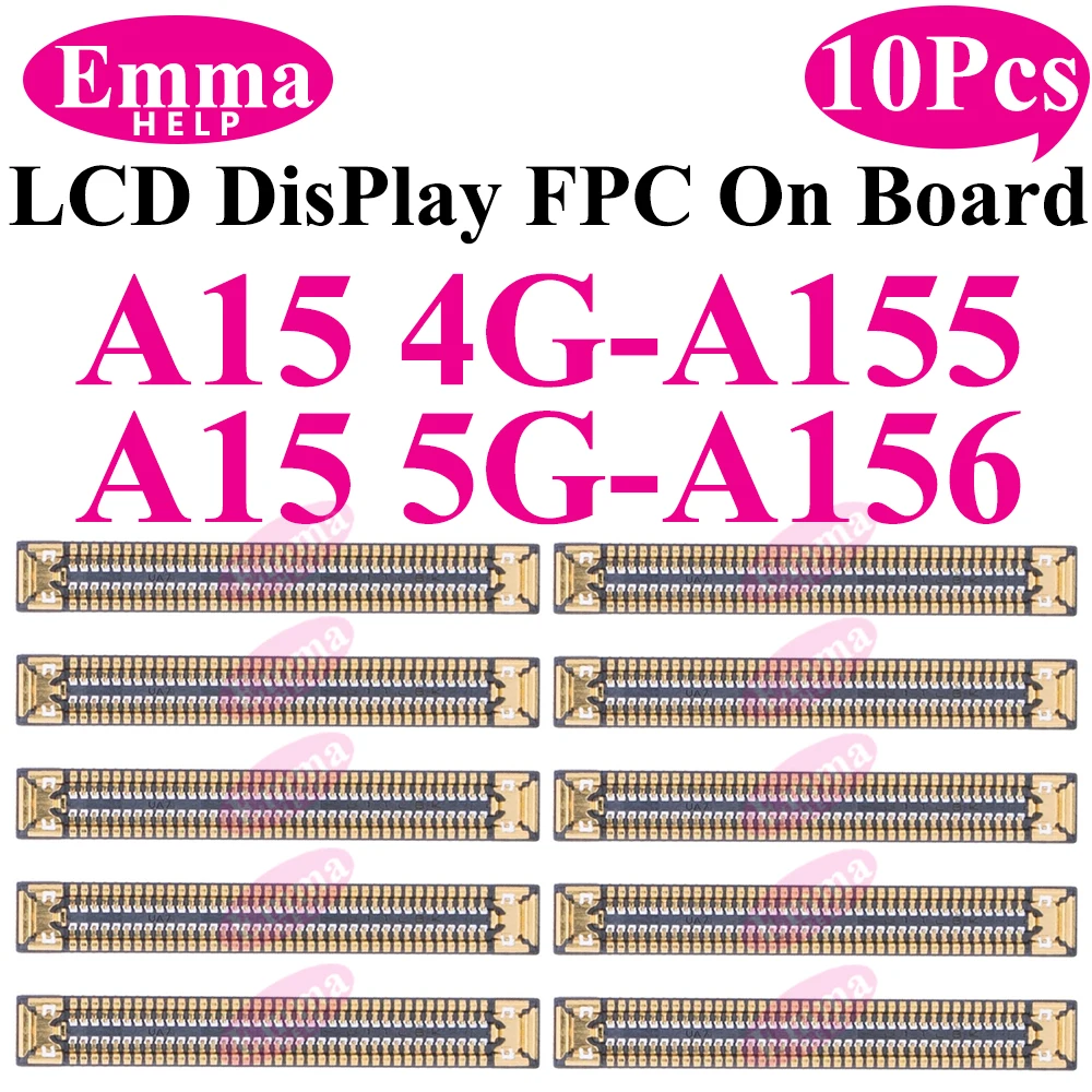 10pcs LCD Display Screen Flex FPC Connector For Samsung Galaxy A55 A35 A25 A15 A05 A54 A34 A24 A14 A04  Plug On Board 40 78 pin