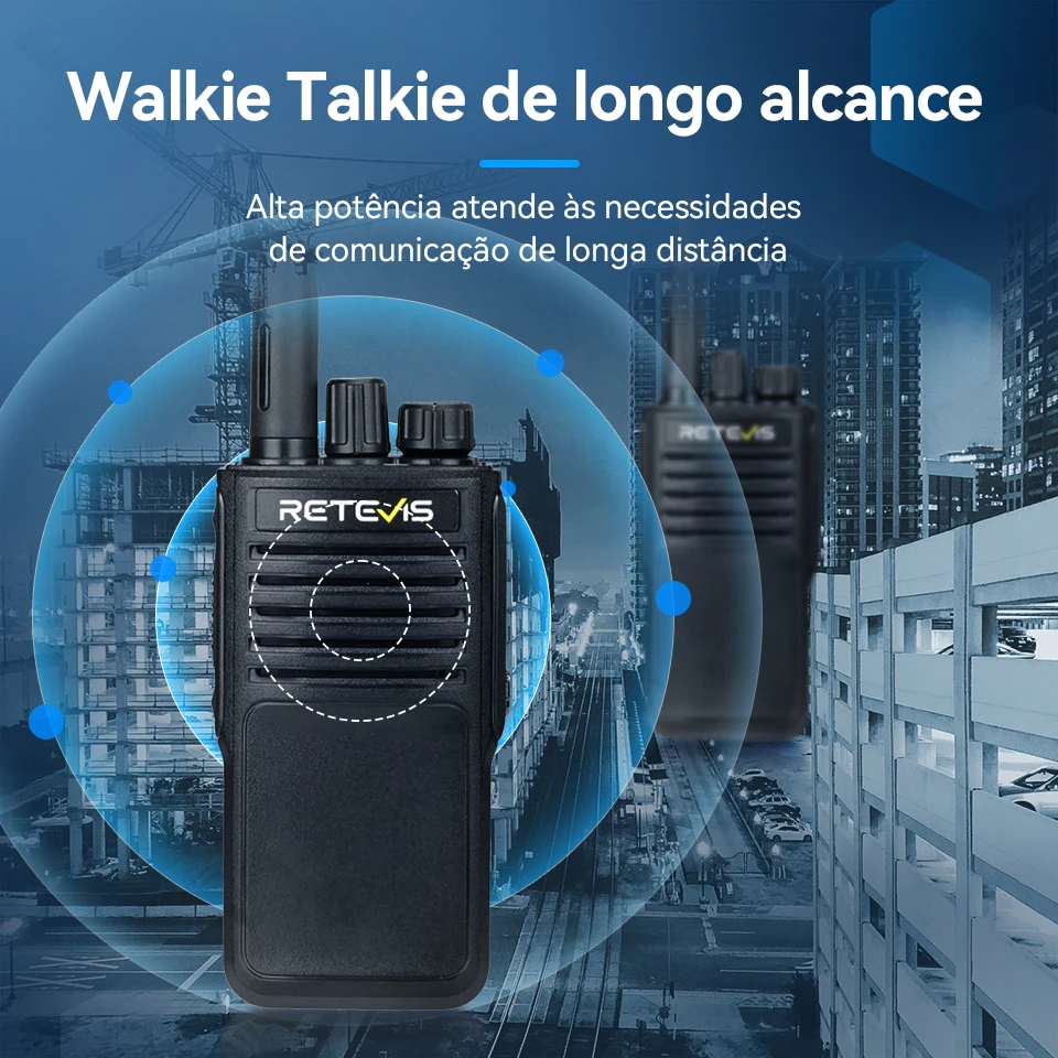 Retevis P62 Walkie Talkie 10W Poderoso IP68 à prova d'água Walkie-talkies de longo alcance Dual Band Transceptor de rádio em dois sentidos VHF UHF
