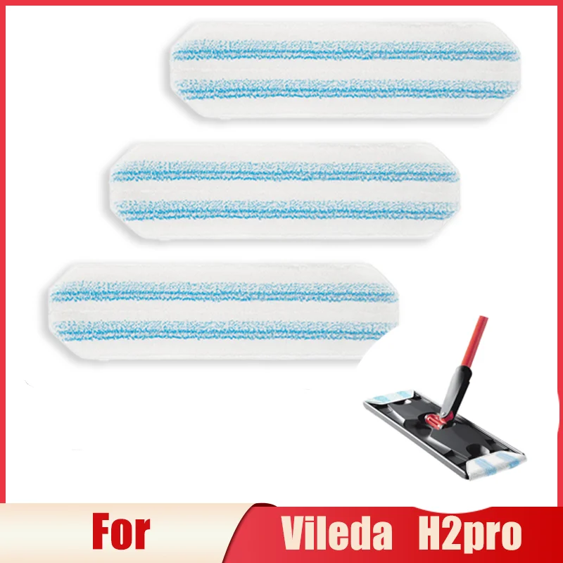 Mop Rags For Vileda H2pro Robot Vacuum Cleaner Flat Mop Replacement 2pcs Parts Wipe Home Floor Cleaning Rags Parts Accessories