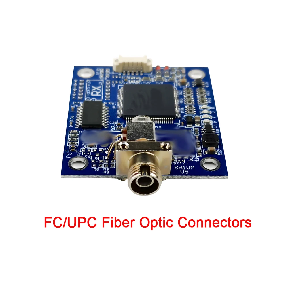 40KM TX RX 1 channel video + UART & TTL & SBUS to fiber converter, No data loss Anti-bending fiber optic converter FC/UPC,5v~28