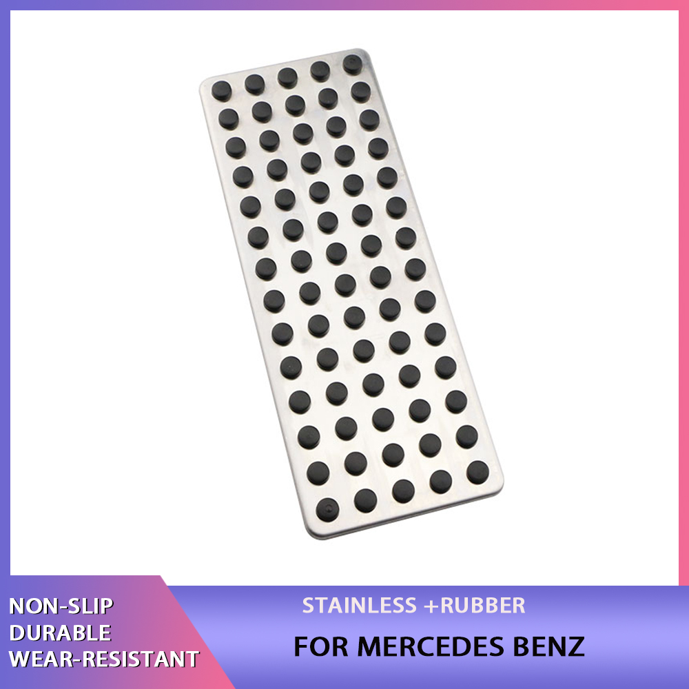Estilo do carro antiderrapante placa de descanso para os pés sem broca pedal capa para mercedes/benz b c e s cls slk cla gla glk ml gl series