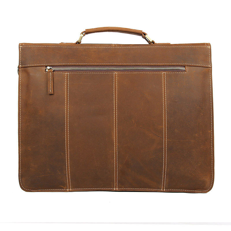 Bolso Formal de negocios para hombre, maletín de cuero genuino para Notebook, PC, ordenador, 15 pulgadas