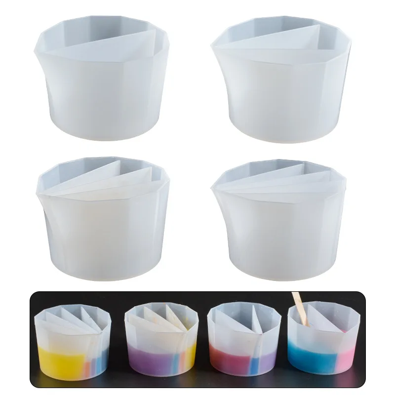 Taza mezcladora de colores de silicona epoxi, taza dispensadora tonificadora, herramienta de fundición artesanal DIY