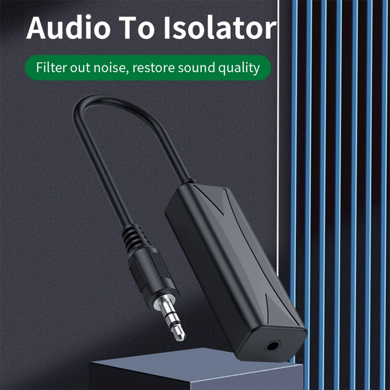 3.5mm Audio Aux Cable Anti-interference Ground Loop Noise Filter Lsolator Eliminate Cancelling For Home Stereo Car Audio System
