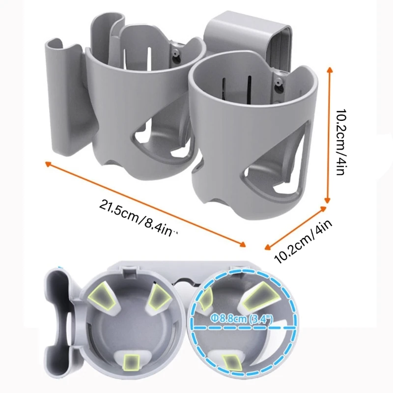 Portavasos multifuncional ABS para asientos coche, portavasos repuesto, estante ABS para asientos coche bebé, que