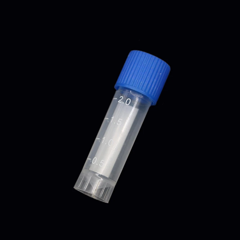 실험실 화학 플라스틱 테스트 튜브 바이알 밀봉 캡 포장 용기, 사무실 학교 화학 물질, 2ML 실험실, 10 개