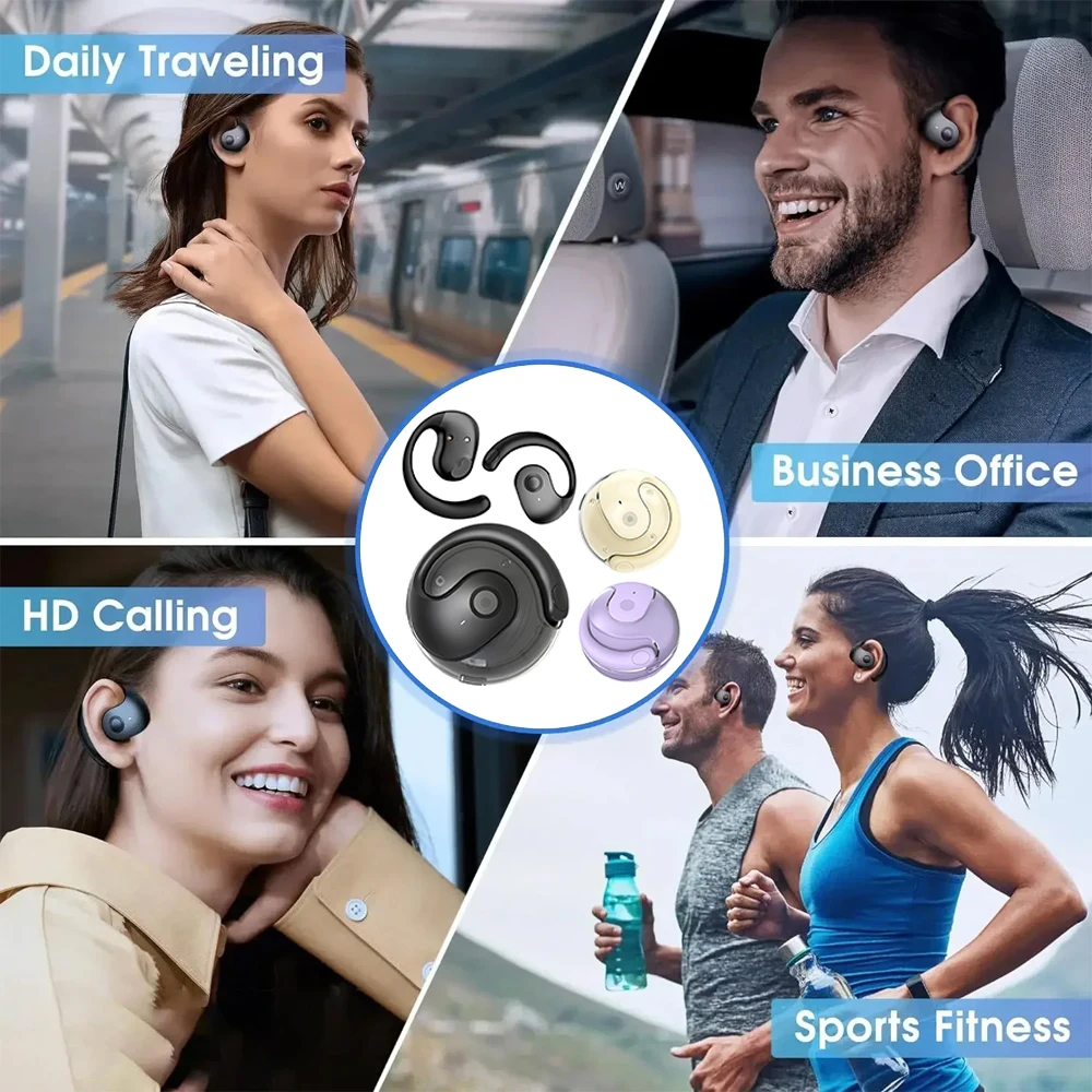 144-Language AI Translator Headphones Bluetooth 5.3 Wireless IPX7 Waterproof Real-Time Two-Way Translation for Global Business