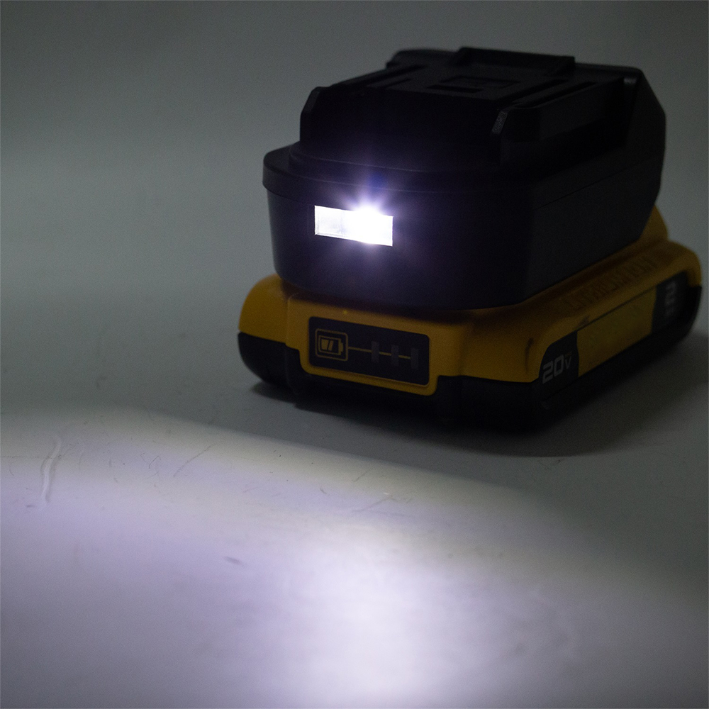 Adaptador conversor de bateria para dewalt 18v li-ion para makita 18v série bl ferramenta de energia sem fio com luz led e usb (sem bateria)