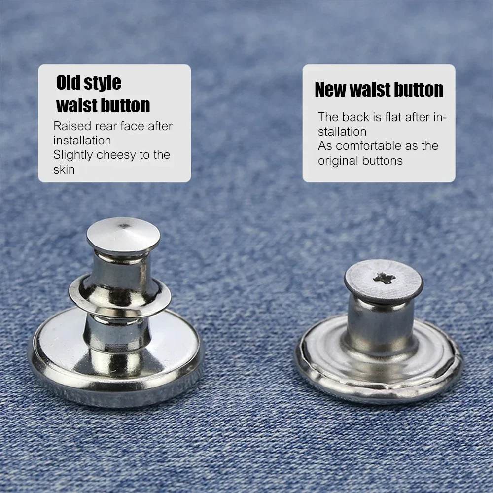 10-30 stücke Abnehmbare Jeans Knöpfe Verstellbare Taille Retro Metall Knopf Kein Nähen Hosen Schnallen Schraube Nagel Reparatur Kit Senden werkzeuge