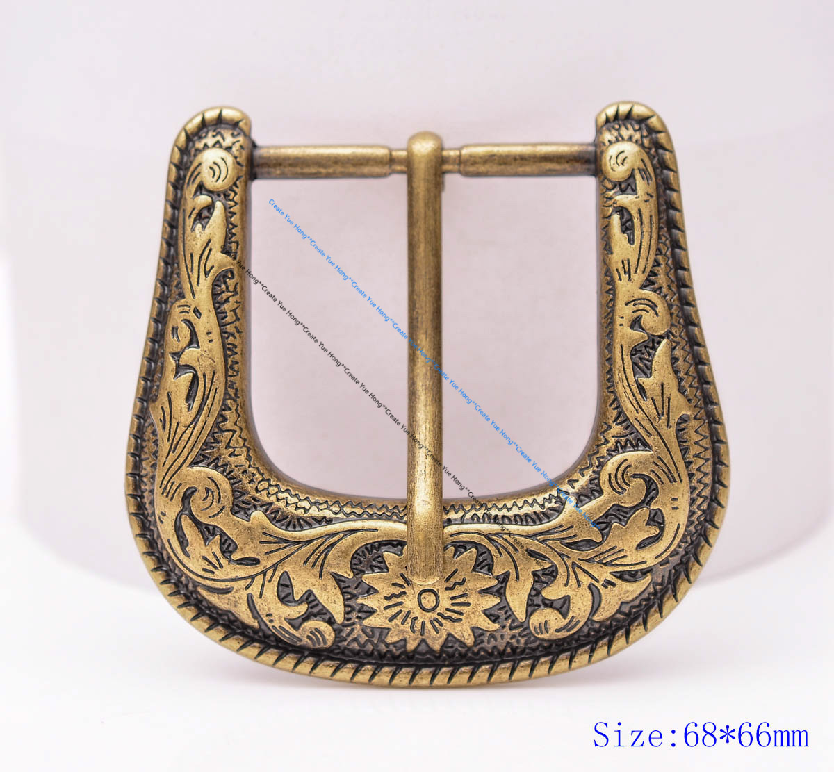 アンティーク真鍮フローラルロープサイドロデオウエスタンカウボーイ3点セットレザークラフトベルトバックルユニセックス1 1/2インチ