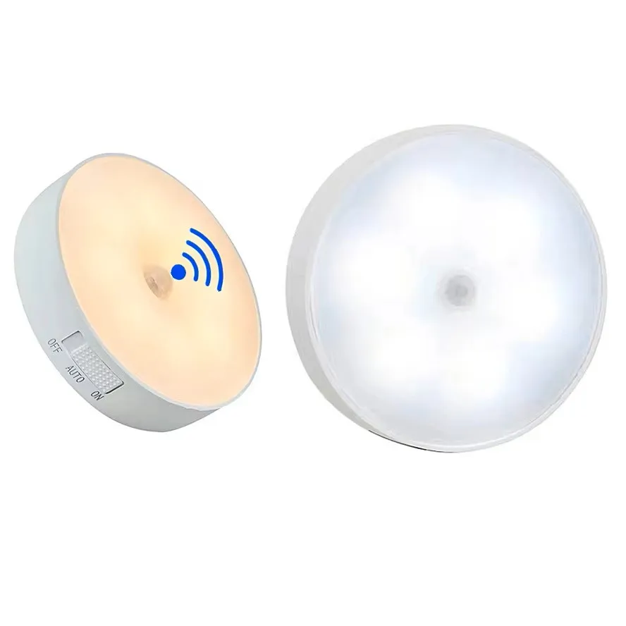 Sensor de movimiento PIR, luz nocturna LED de 8LED, Detector inalámbrico de detección de movimiento humano, luz automática de encendido/apagado para iluminación de cabecera del hogar