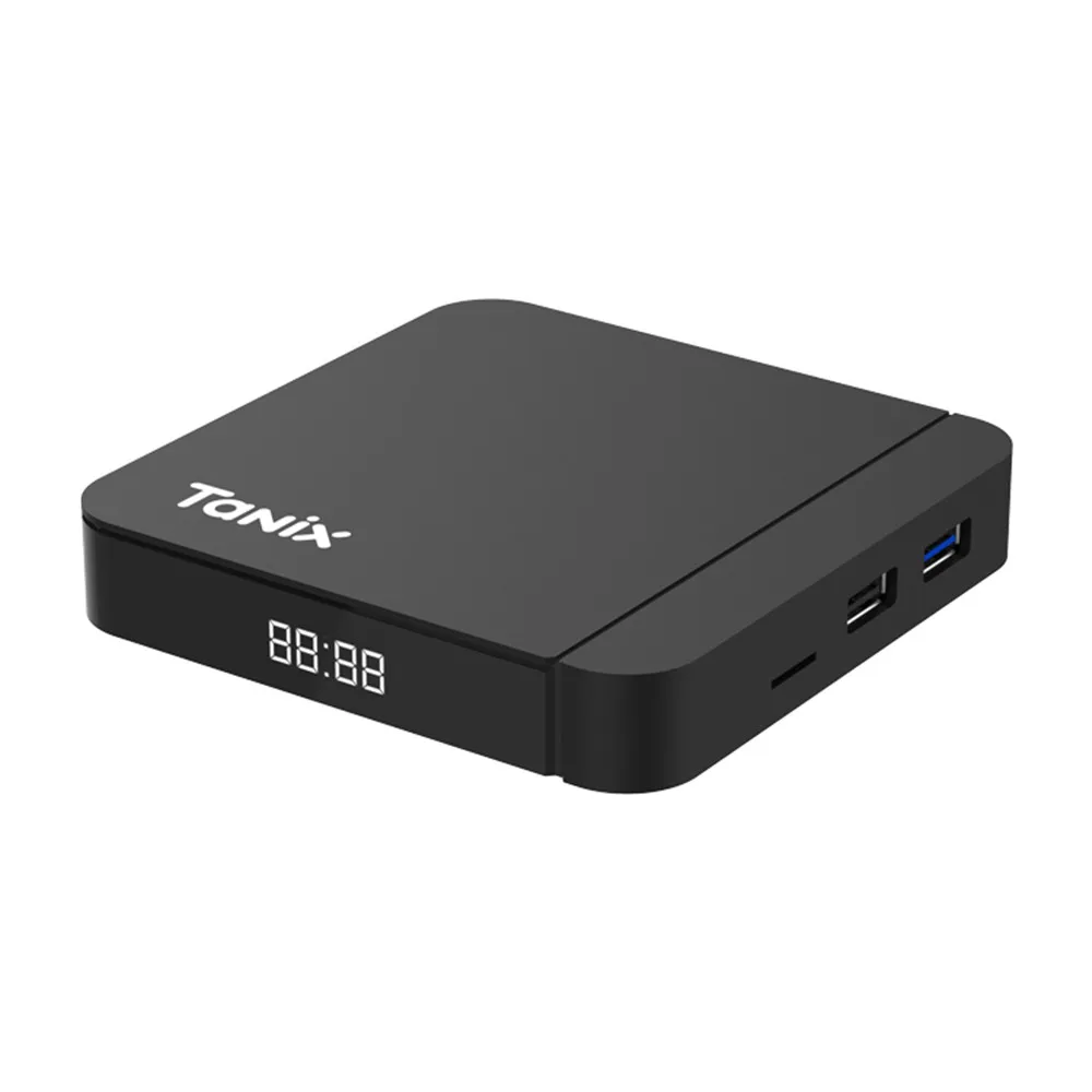 Tanix-Boîtier TV d'origine W2, Amlogic S905W2, 2 Go/4 Go RAM, 16 Go/32 Go/64 Go, Dean, H.disparates, 3D, AV1, BTpig, 2.4G, 5G, Wifi, 4K, HDR, lecteur décodeur