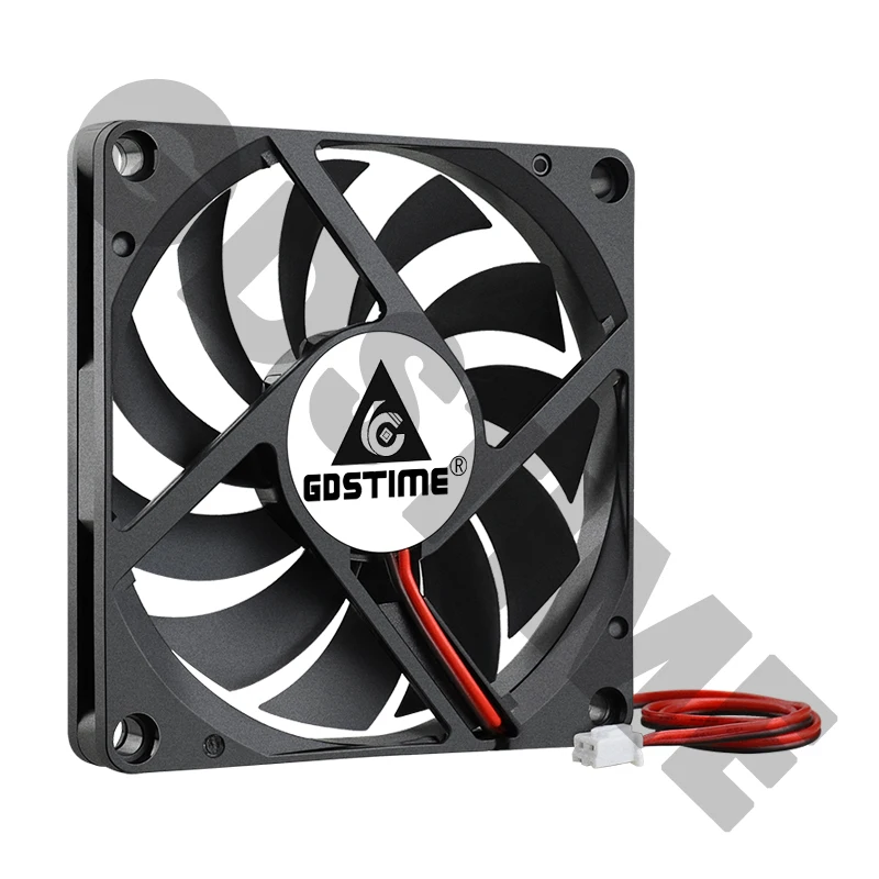 Gdstime 80 mm Lüfter DC 5 V 12 V 24 V 80 x 80 x 10 mm bürstenloser Lüfter 8010 Doppelkugelkühler 8 cm Axiallüfter für PC-Gehäuse-CPU-Kühlung
