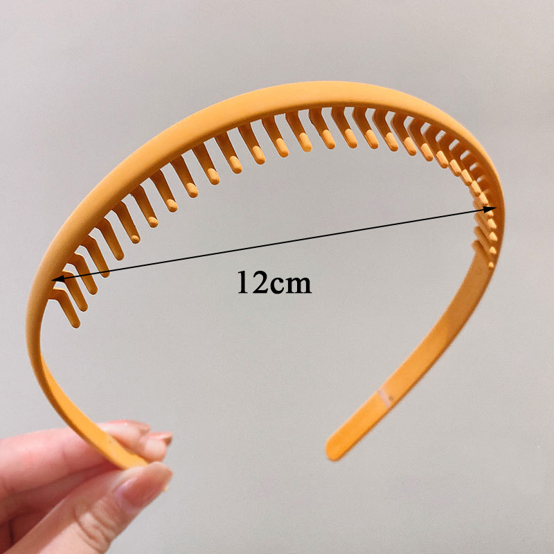 Simple Matte Toothed Hairbands สําหรับผู้หญิงสีทึบหักผมแถบคาดศีรษะกลางแจ้งผม Hoop Headwear แฟชั่นอุปกรณ์เสริมผม