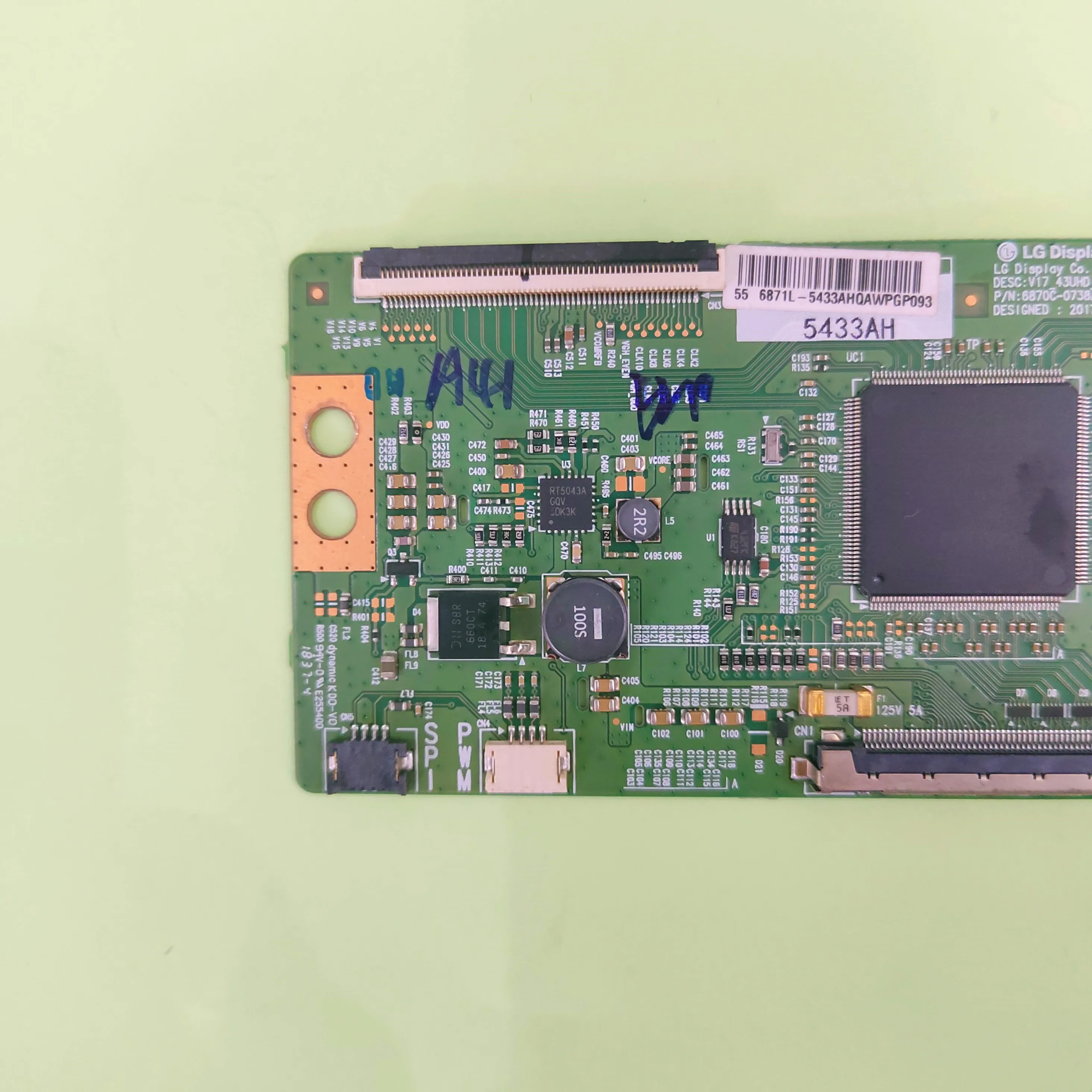 Placa t-con Original 6870C-0738A 6871L-5433A 5433AH, la placa lógica es para 55U5A 55R83 55TFH5510 Di55x6500 55RH1 55PUT6002, piezas de TV