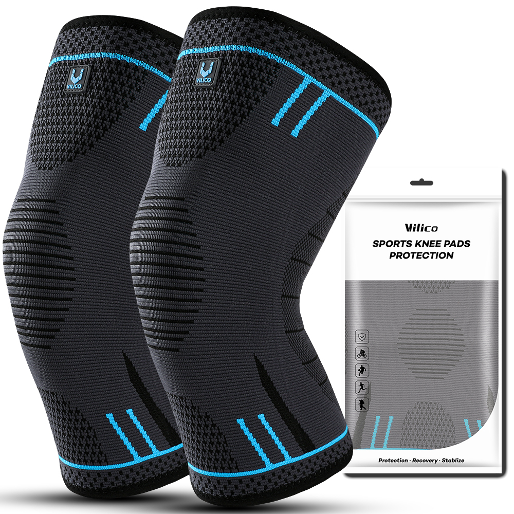 Elastic Nylon Knee Pads para Esportes, Fitness Kneepads, Suporte Respirável Do Joelho, Corrida, Basquete, Voleibol, 2Pcs