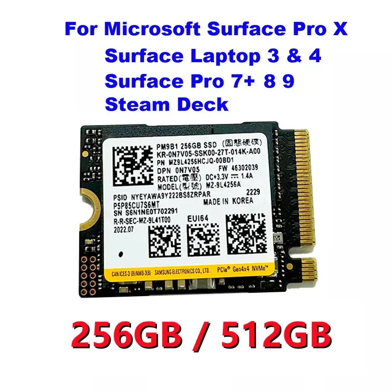 Original SSD FOR Samsung PM9B1 512GB 256GB 128G 2230 solid-state drive M.2 PCIe4.0NVMe laptop desktop system disk