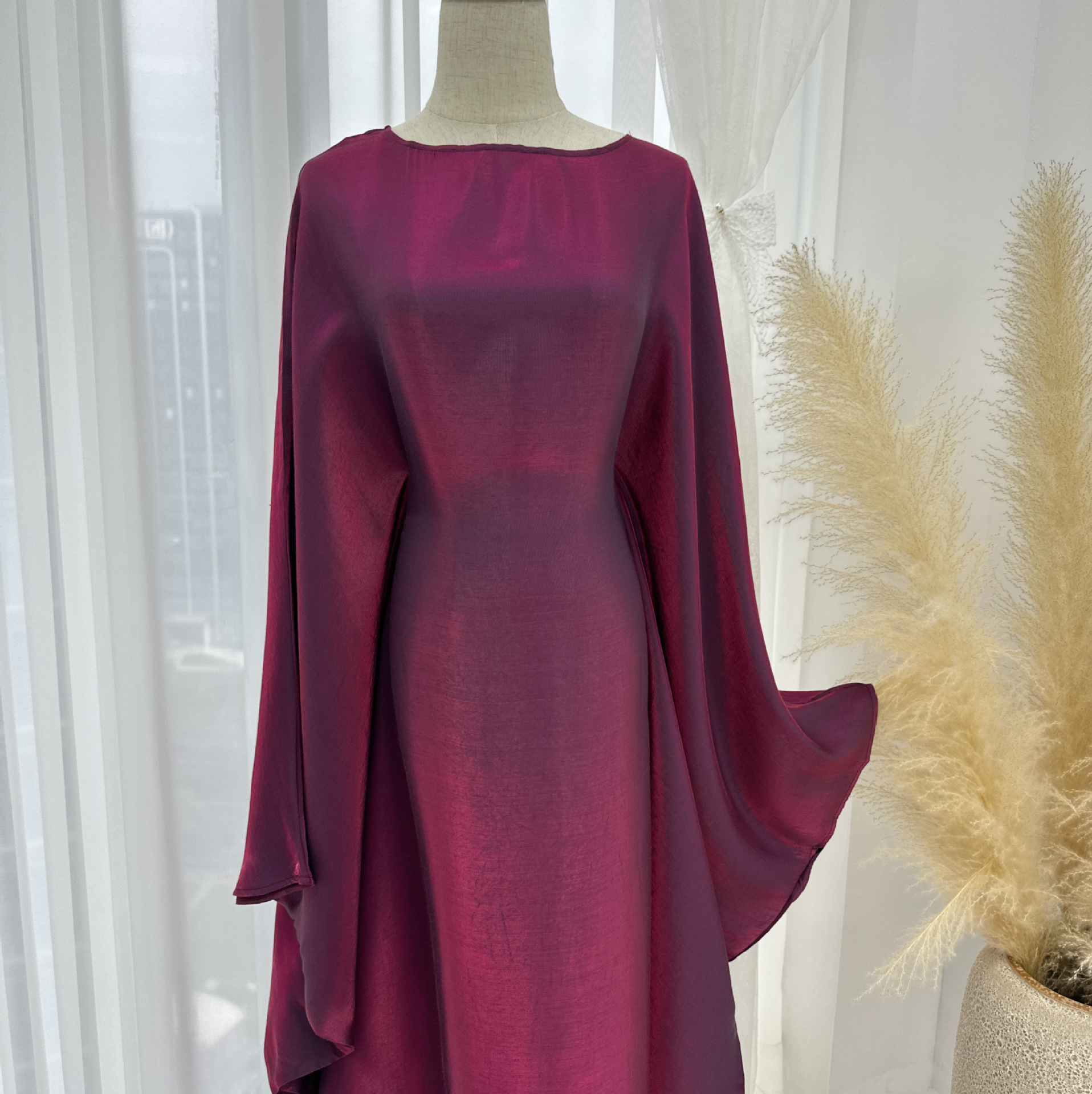 Abayas brillantes para mujer Eid Djellaba Marocain Kaftan Ramadán Abaya Dubai Turquía bata musulmana vestido modesto Jalabiya vestidos de oración