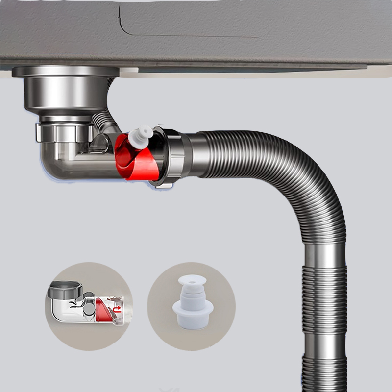 Двойная раковина, канализационная раковина, фитинги для канализационных труб, двойная раковина для мытья посуды, набор дренажных труб, кухонная сливная труба, защита от запаха