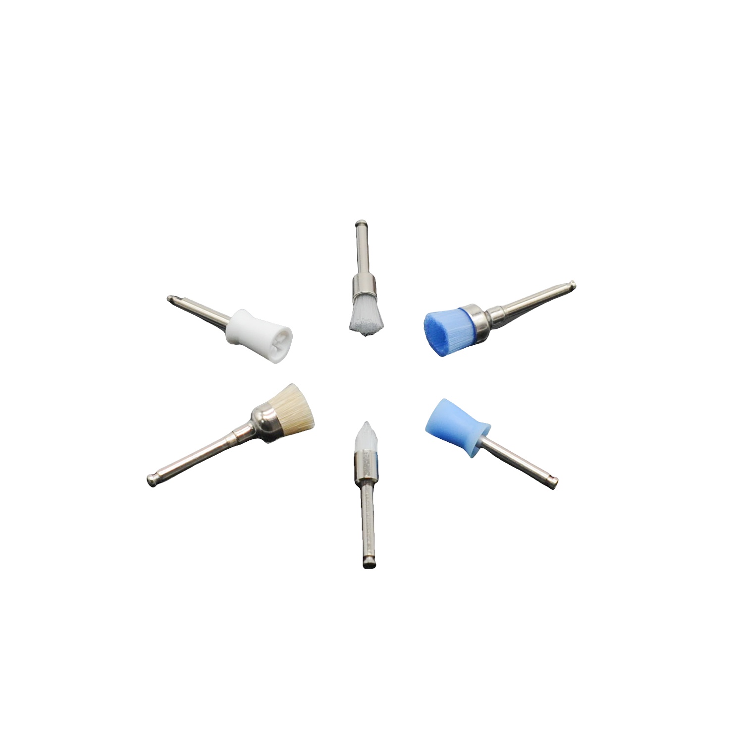 1 box Einweg Dental Polierer Nylon Borsten Pinsel Polieren Polierer Tasse Zähne Bleaching Prophy Pinsel Zahnarzt Werkzeuge