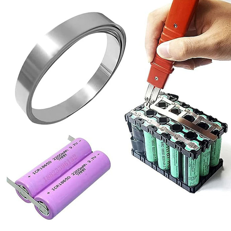 5 メートル 0.1/0.12/0.15/0.2 ミリメートル 18650 リチウム電池ニッケルプレートテープニッケルメッキ鋼ベルトストリップスポット溶接機バッテリー溶接機