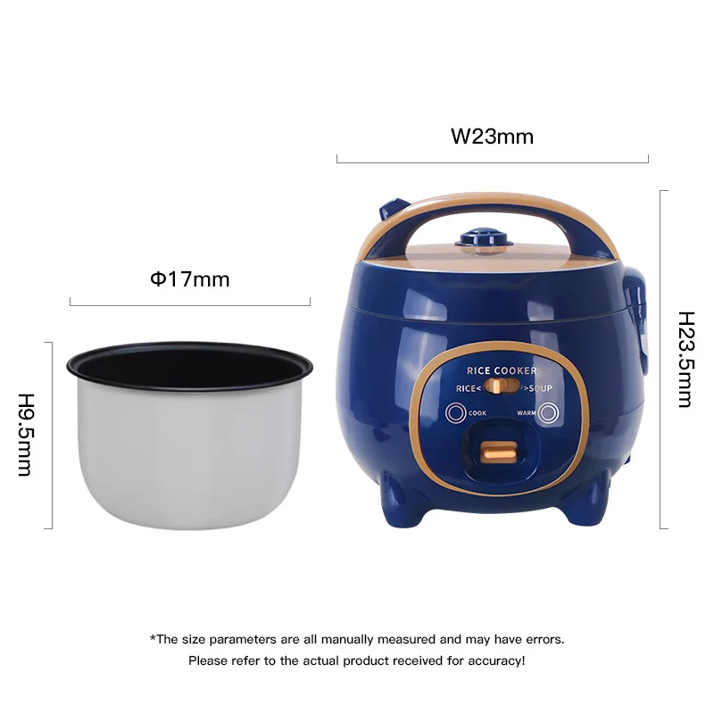 10V-220V Cross border Foreign Trade Small Capacity Mini 1.8L Rice Cooker for Boiling Water, Rice, and Soup