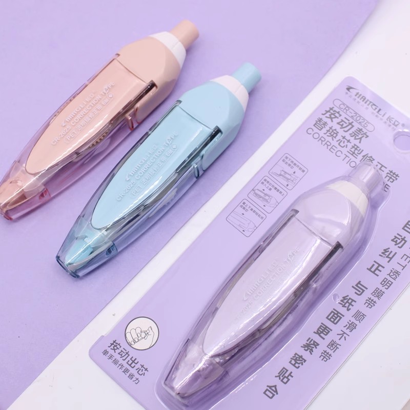 Press Type Kawaii Correction Tape Replaceable Refills White Out Corrector Band Student Japanese Stationery School Supplies