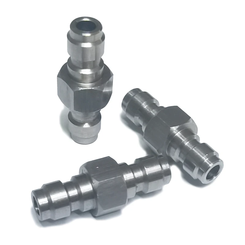 Adattatore maschio a sgancio rapido su entrambe le estremità da 8 mm, doppio maschio in acciaio inossidabile, capezzolo di riempimento HPA, accessori ad alta pressione