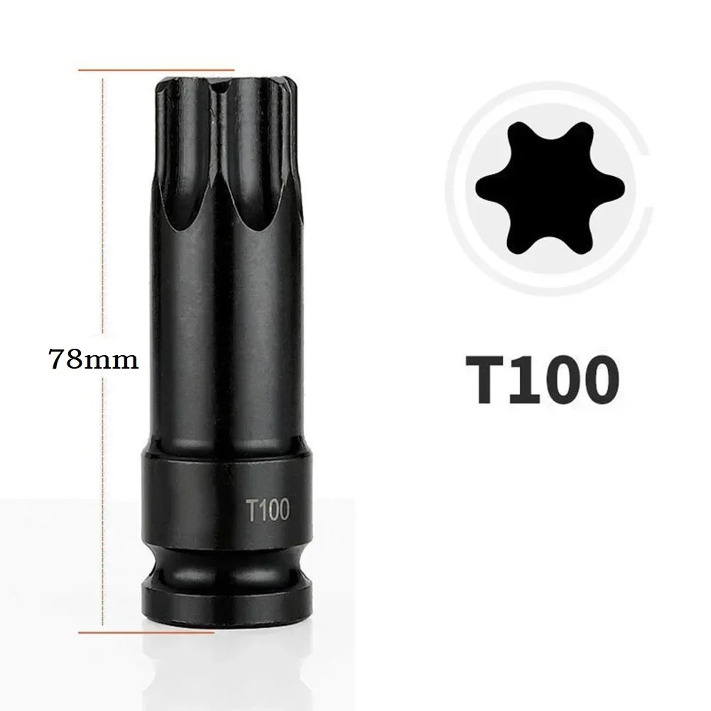 1pcs Torx Socket Bits 1/2 Inch Drive Socket Adapter Screwdriver Bits T20 T25 T27 T30 T35 T40 T45 T50 T55 T60 T70 T80 Series