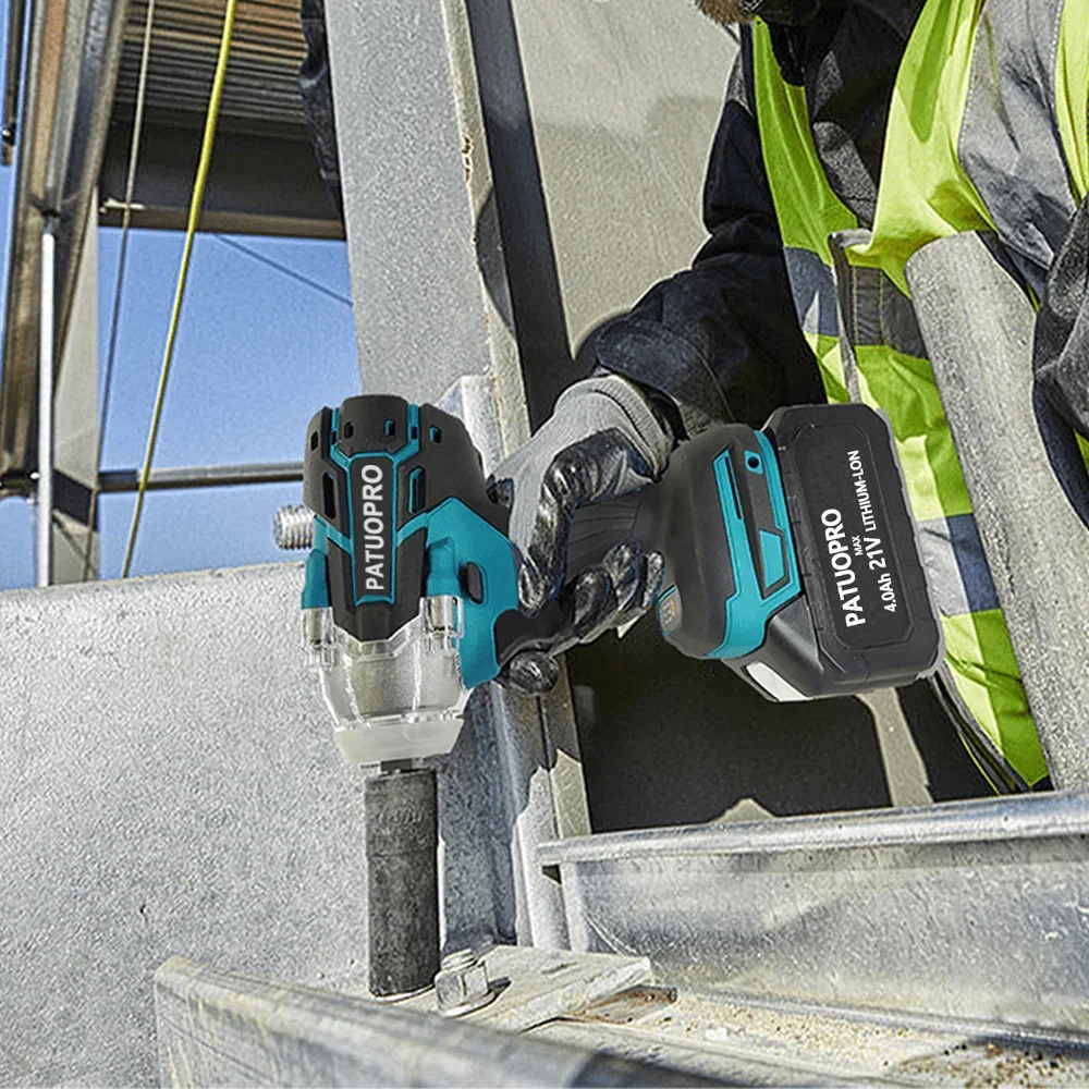 500N.m Dual-Use Cordless Impact Wrench 1/2 Inch Brushless Rechargeable Electric Wrench Power Tools For Makita 18V Battery