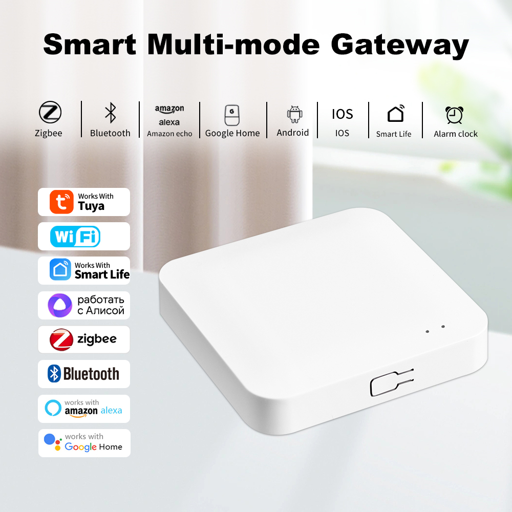 Tuya Smart Life マルチモード ゲートウェイ ZigBee Bluetooth ワイヤレス ハブ リモート コントローラー ブリッジ Alexa Google ホーム経由の音声コントロール