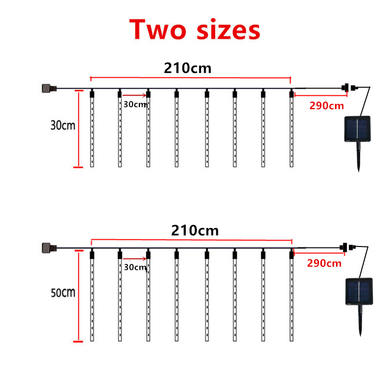 LED Meteor Dusche Regen String Lichter Wasserdichte Outdoor Weihnachten Dekorative Lichter Baum Fee Girlande Solar Led-Licht Im Freien