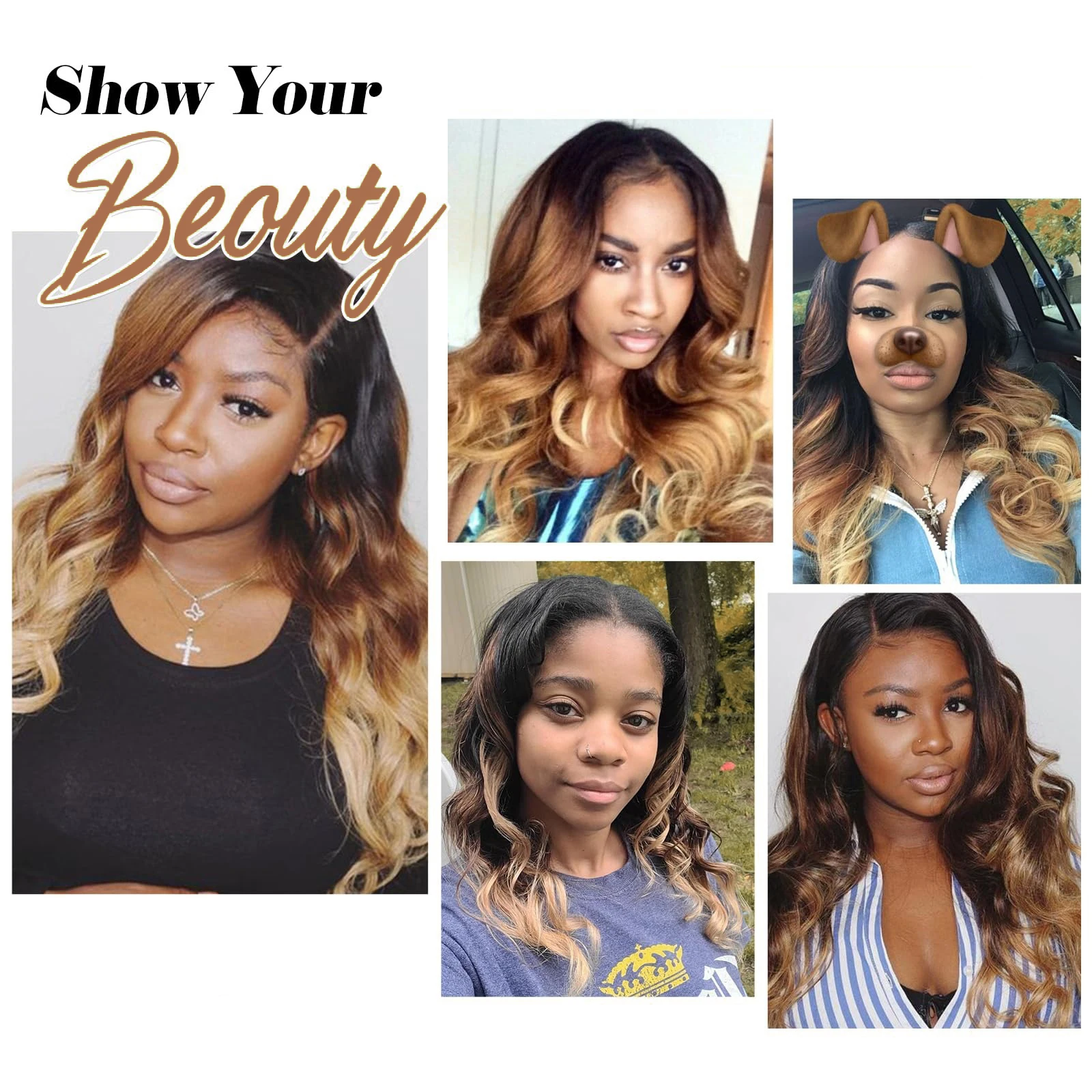 Ombre cor onda do corpo pacotes de cabelo humano com fechamento 100% cabelo virgem não processado 1b/4/27 pacotes coloridos extensão do cabelo humano